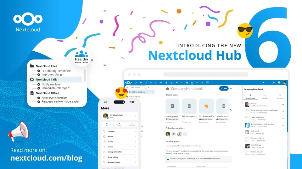 Nextcloud Hub 6 : Une culture de la réunion saine et le premier assistant IA local